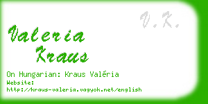 valeria kraus business card